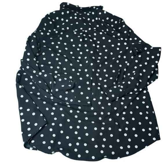 Merona women’s button up‎ blouse polka dot xl - Picture 2 of 3